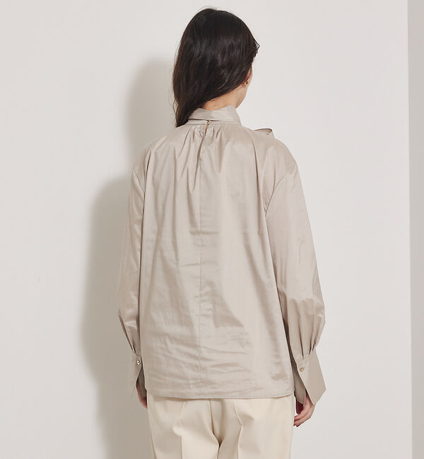 qualite「【Can Cam掲載】タフタボウタイブラウス/ボウタイ取り外し可能」|シャツ・ブラウス|