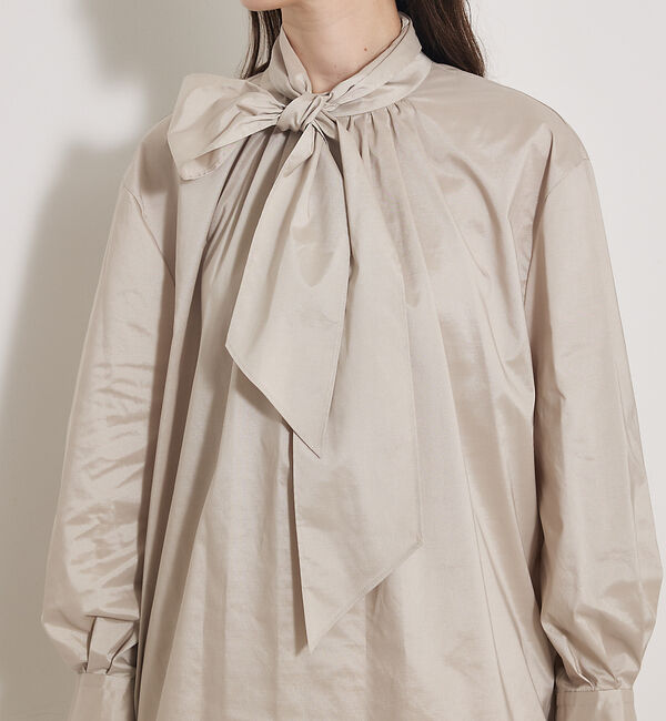 qualite「【Can Cam掲載】タフタボウタイブラウス/ボウタイ取り外し可能」|シャツ・ブラウス|