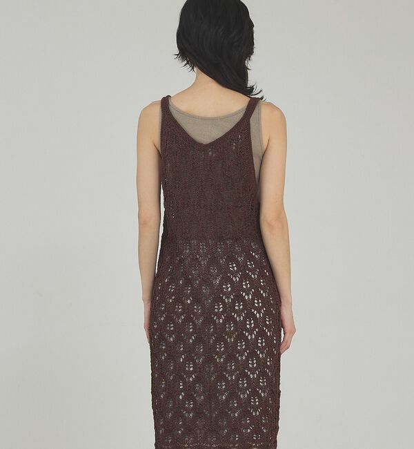 qualite「2WAYリーフパターンロングジレ【予約】」|キャミソール|