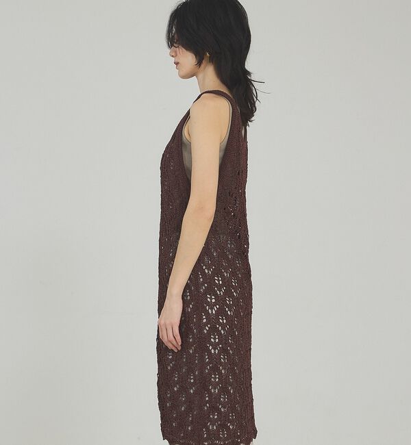 qualite「2WAYリーフパターンロングジレ【予約】」|キャミソール|