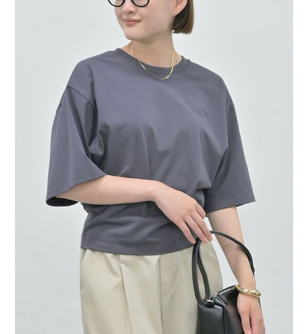 qualite「【接触冷感】プレミアム天竺ドルマンTシャツ【予約】」|Tシャツ・カットソー|チャコールグレー
