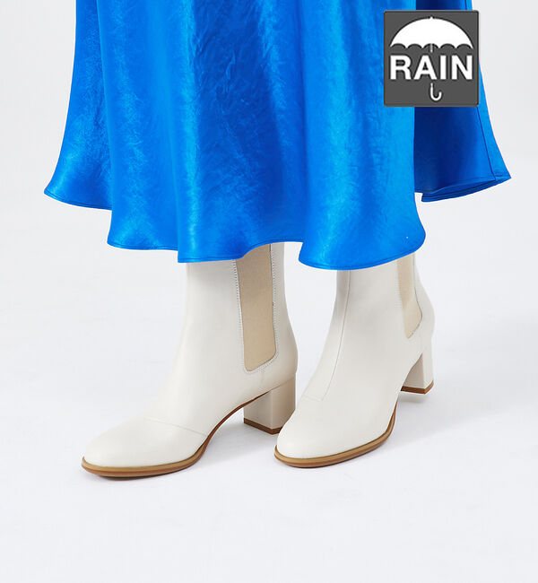 AU BANNISTER「【生活防水】サイドゴアブーツ」|レインシューズ|アイボリー