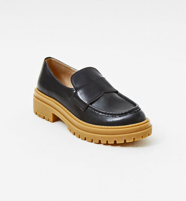 AU BANNISTER「【晴雨兼用】厚底ローファー」|ローファー|ブラック