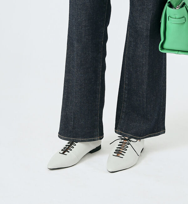 AU BANNISTER「ポインテッドトゥレースアップバブーシュ」|その他|