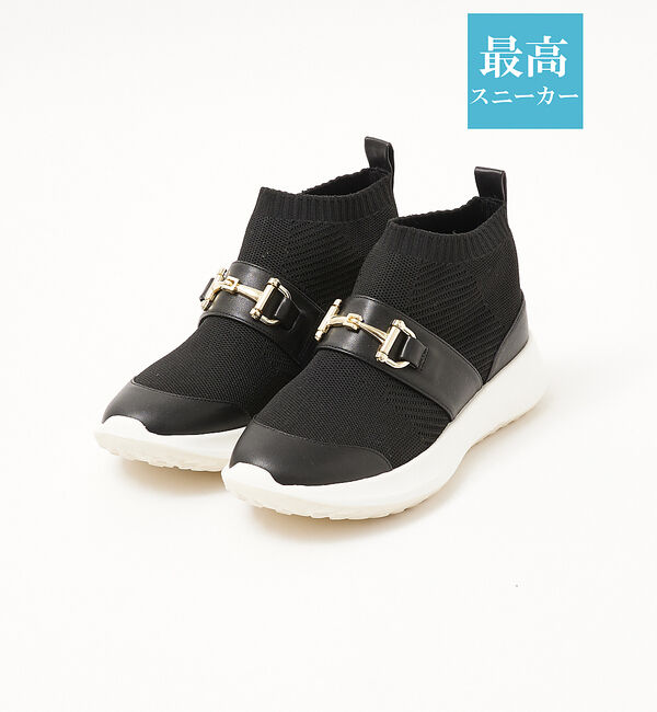 AU BANNISTER「【最高スニーカー】ビット付きストレッチシューズ」|スニーカー|ブラック