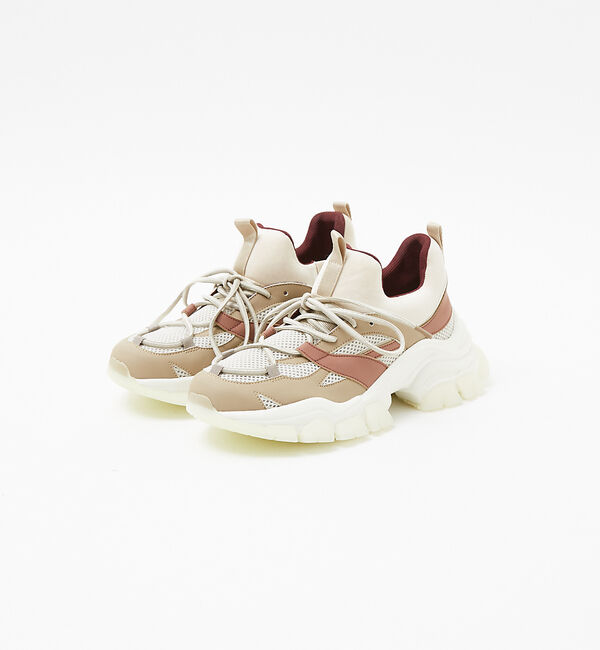 AU BANNISTER「ストリームライン ボリュームスニーカー」|スニーカー|ベージュ
