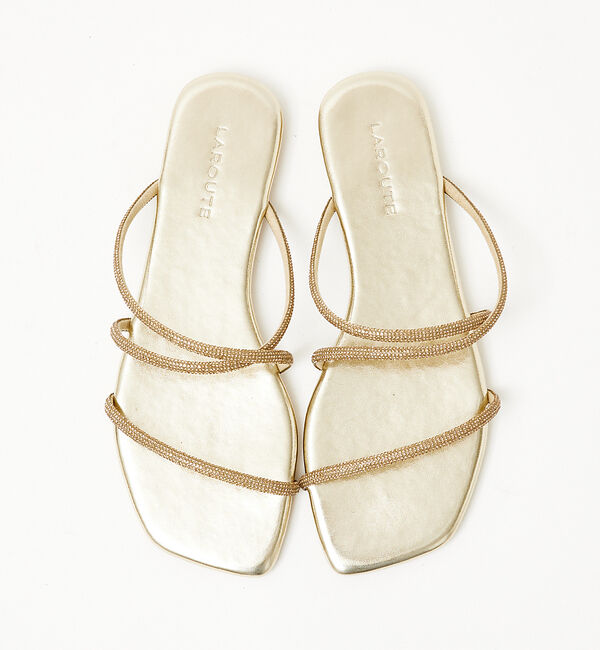 AU BANNISTER「【LAROUTE】グリッターコードフラットサンダル」|サンダル|