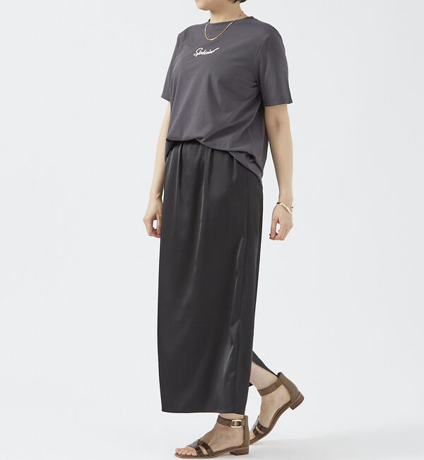 abahouse mavie「サテンナロースカート」|スカート|