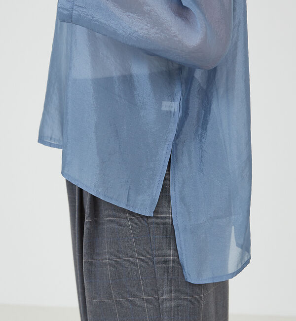 abahouse mavie「【シアートップス】７分袖シアーTシャツ」|Tシャツ・カットソー|