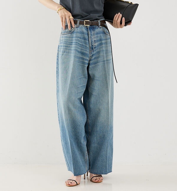 The Store by C' 「【HAIKURE】BETHANY ASIAN FIT／ワイドデニムパンツ」|デニム|サックスブルー