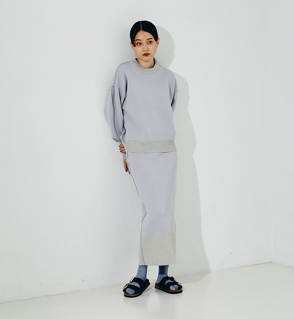 NOMINE「ラメプレーティングボリュームスリーブニット」|ニット・セーター|