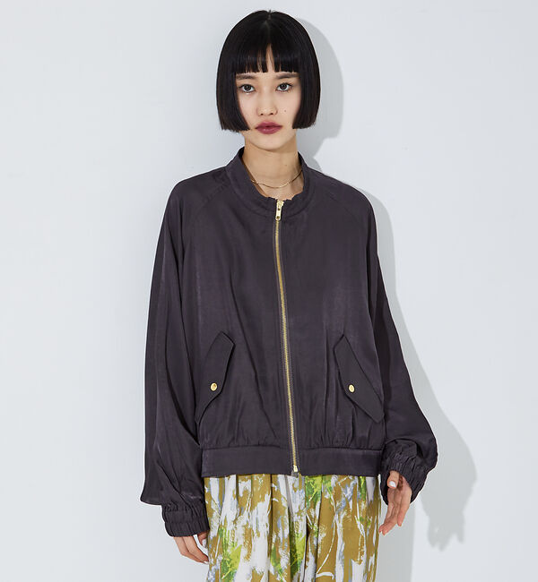 NOMINE「スタンド ドルマン ブルゾン」|ブルゾン・スタジャン|チャコールグレー