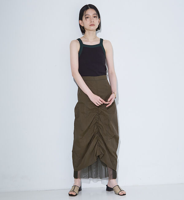 NOMINE「【セットアップ着用可】マルチWAY ドロスト ワッシャー チュール スカート」|スカート|