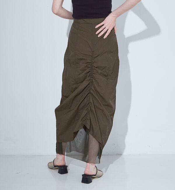 NOMINE「【セットアップ着用可】マルチWAY ドロスト ワッシャー チュール スカート」|スカート|