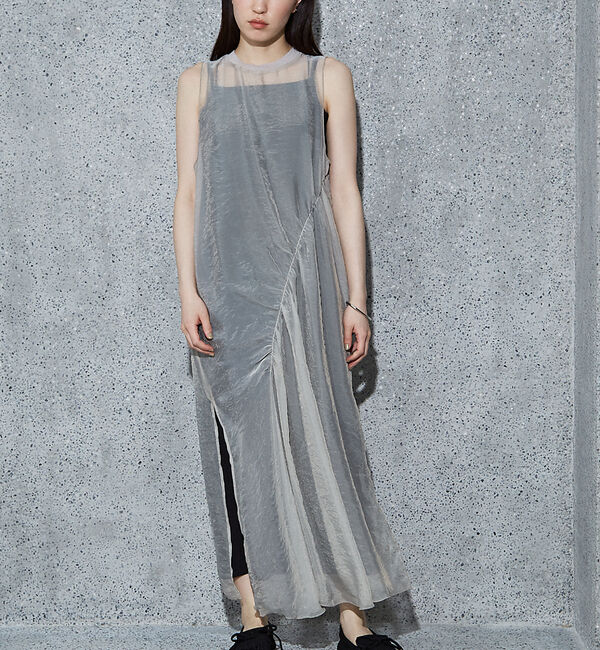 NOMINE「マルチWAY シアーシャーリング ワンピース(キャミワンピセット）」|ワンピース|グレージュ