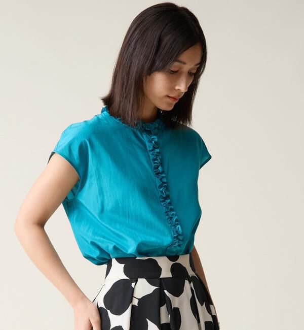 TIARA「ハイネックフリルブラウス」|シャツ・ブラウス|