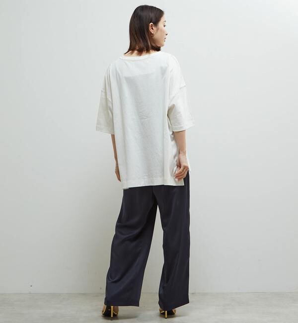 SOFFITTO「【定番型】ロゴプリント製品染ビックTシャツ」|Tシャツ・カットソー|