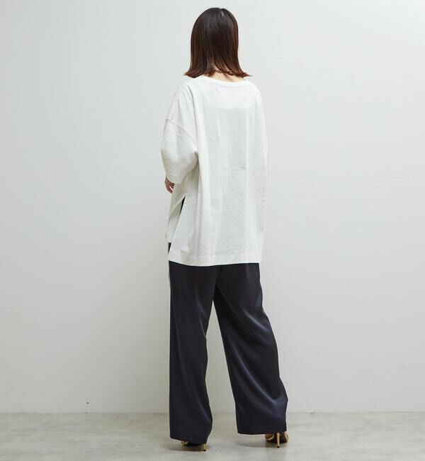 SOFFITTO「【定番型】ロゴプリント製品染ビックTシャツ」|Tシャツ・カットソー|