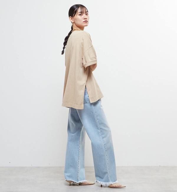 SOFFITTO「【定番型】ロゴプリント製品染ビックTシャツ」|Tシャツ・カットソー|