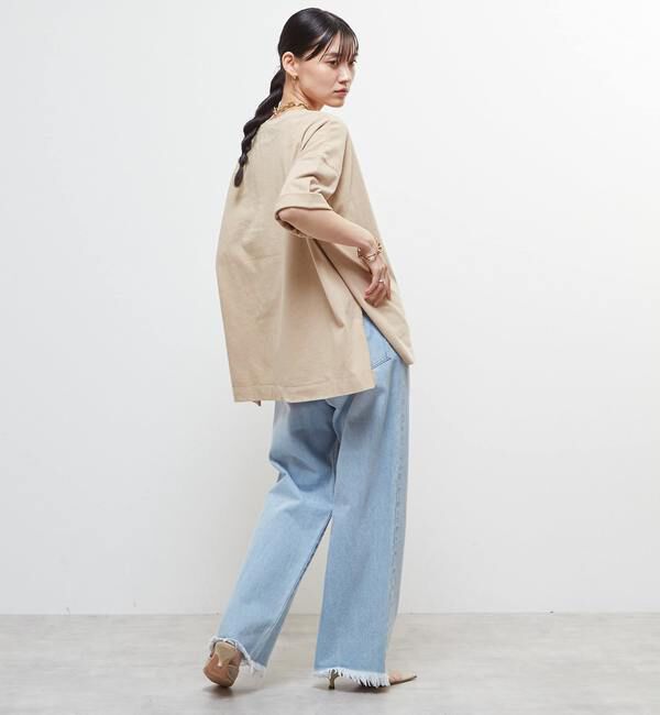 SOFFITTO「【定番型】ロゴプリント製品染ビックTシャツ」|Tシャツ・カットソー|