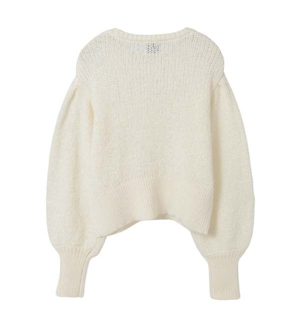 SOFFITTO「リボンヤーンプルオーバーニット」|ニット・セーター|