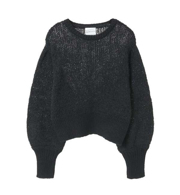 SOFFITTO「リボンヤーンプルオーバーニット」|ニット・セーター|