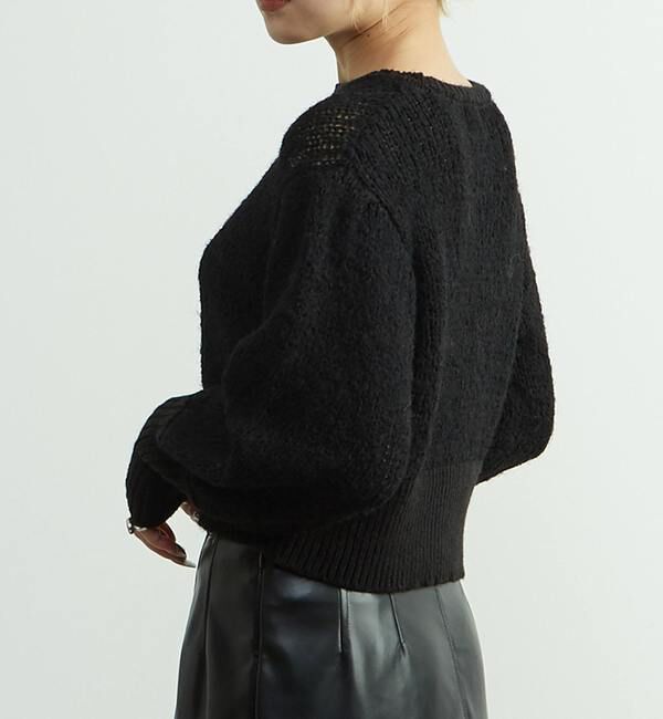 SOFFITTO「リボンヤーンプルオーバーニット」|ニット・セーター|