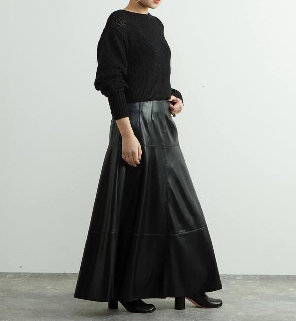 SOFFITTO「リボンヤーンプルオーバーニット」|ニット・セーター|