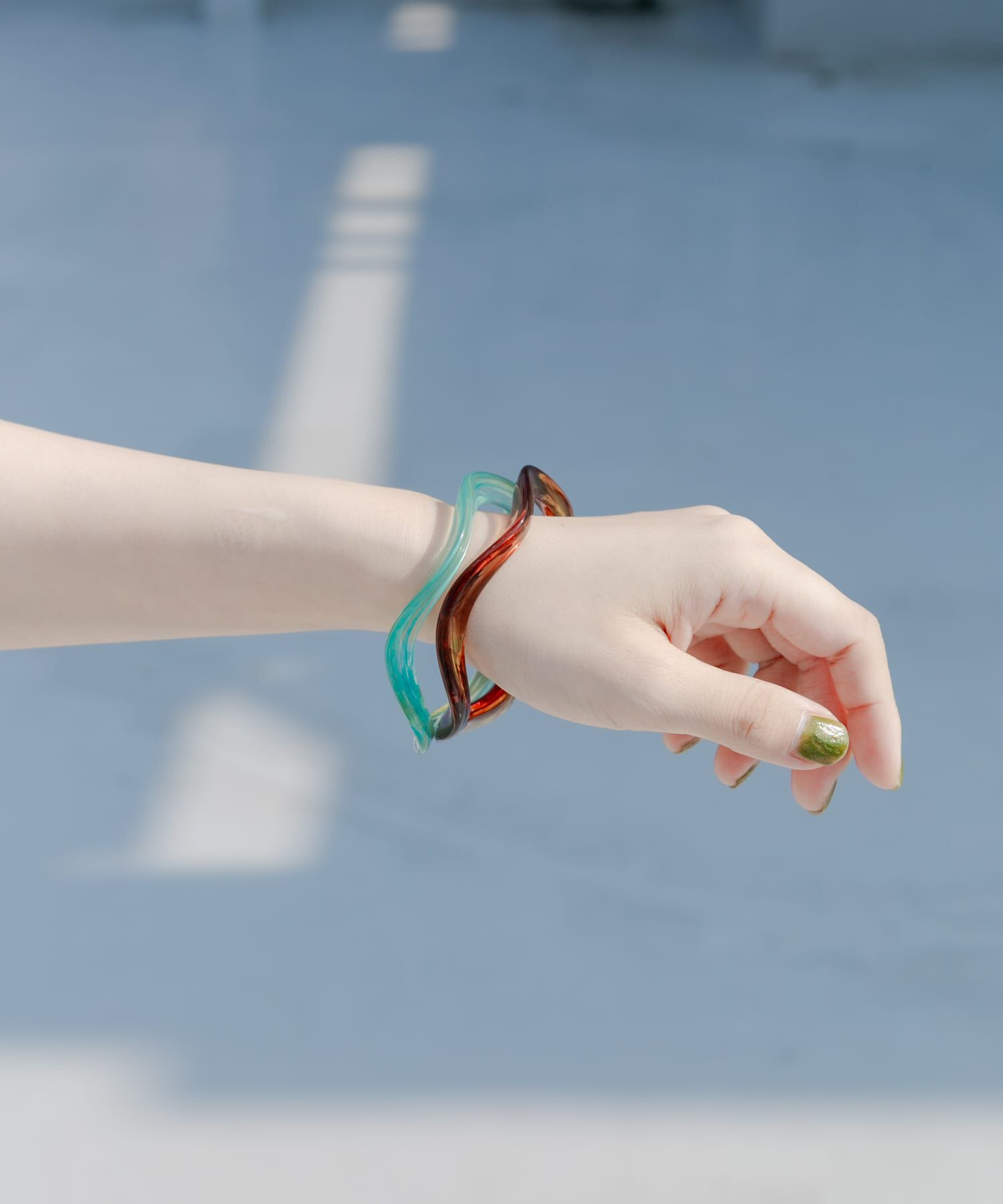 SMELLY「クリア2セットバングル」|ブレスレット・バングル|ブルー系その他