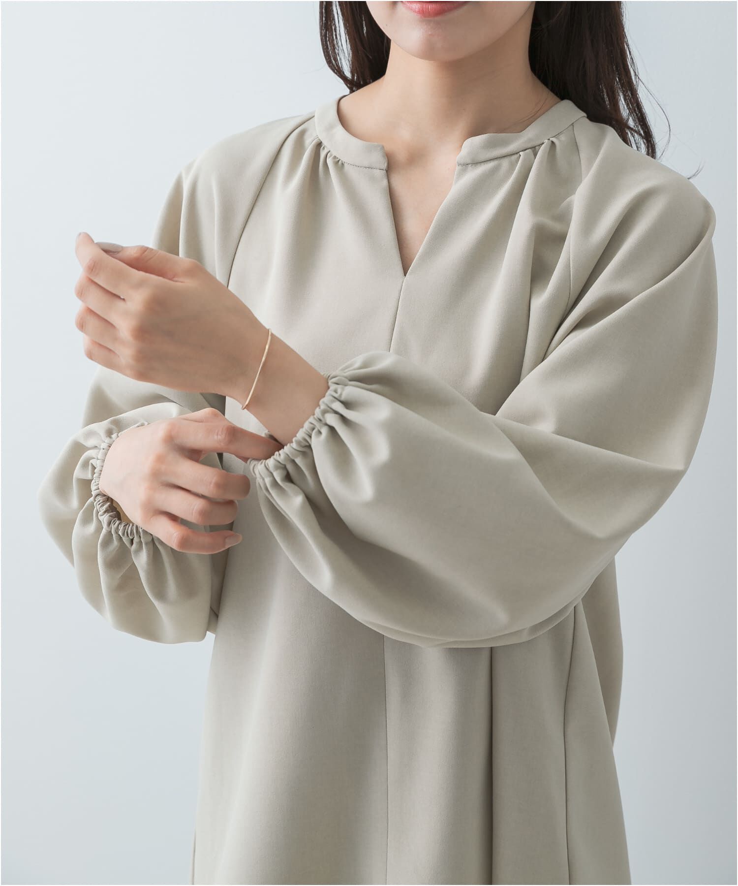 URBAN RESEARCH ROSSO「F by ROSSO　イージーケアバルーンスリーブブラウス」|シャツ・ブラウス|