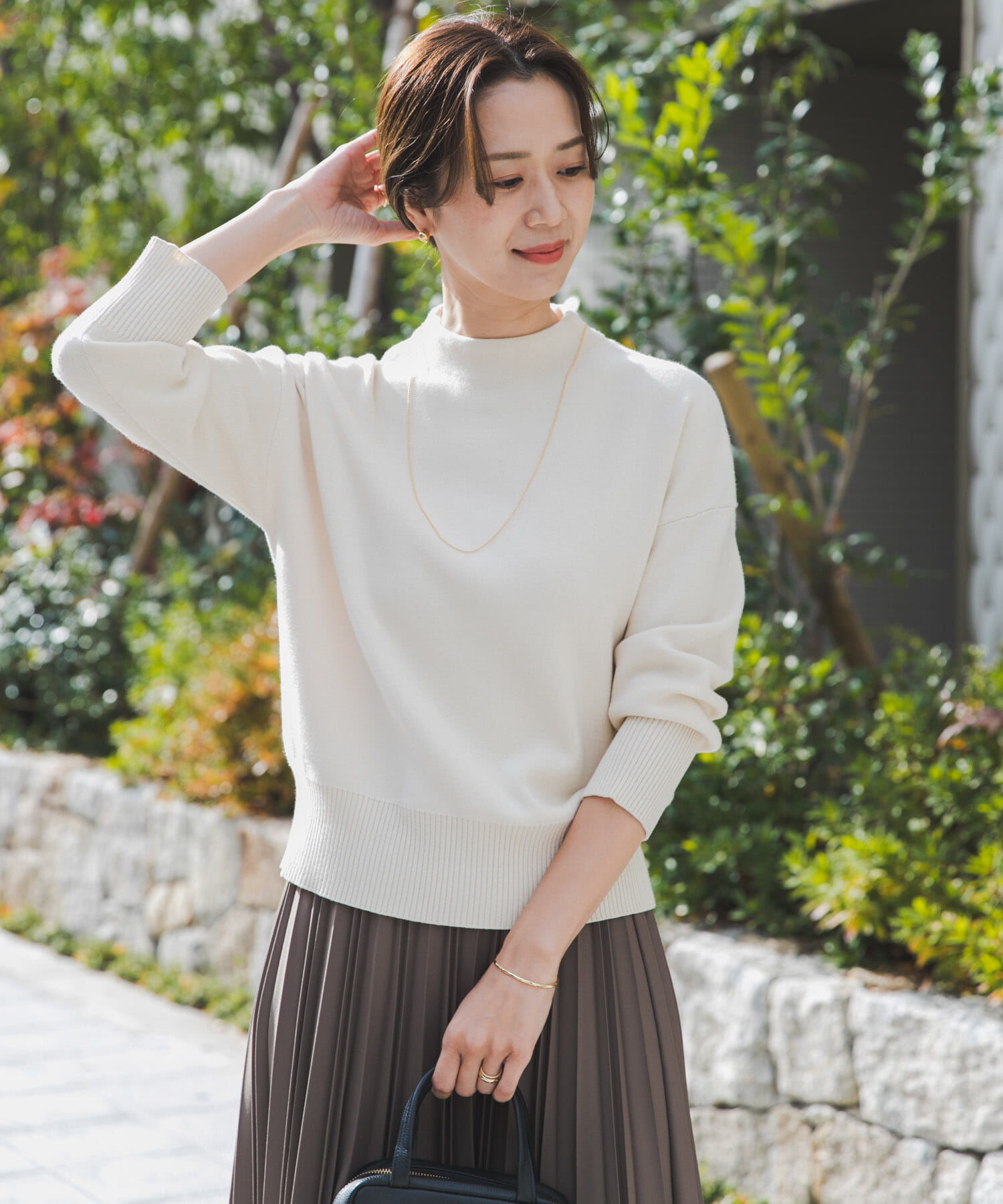 URBAN RESEARCH DOORS「『蓄熱/洗濯可』ボトルネックKNITプルオーバー」|ニット・セーター|