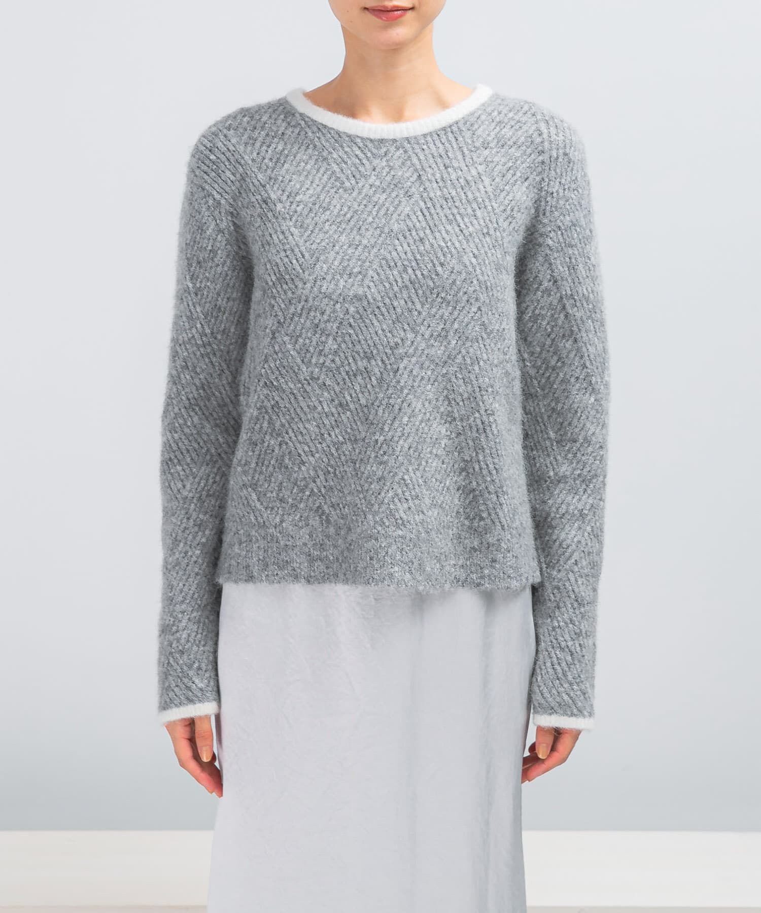 URBAN RESEARCH ROSSO「ダイヤ柄編ラメミックスニット」|ニット・セーター|