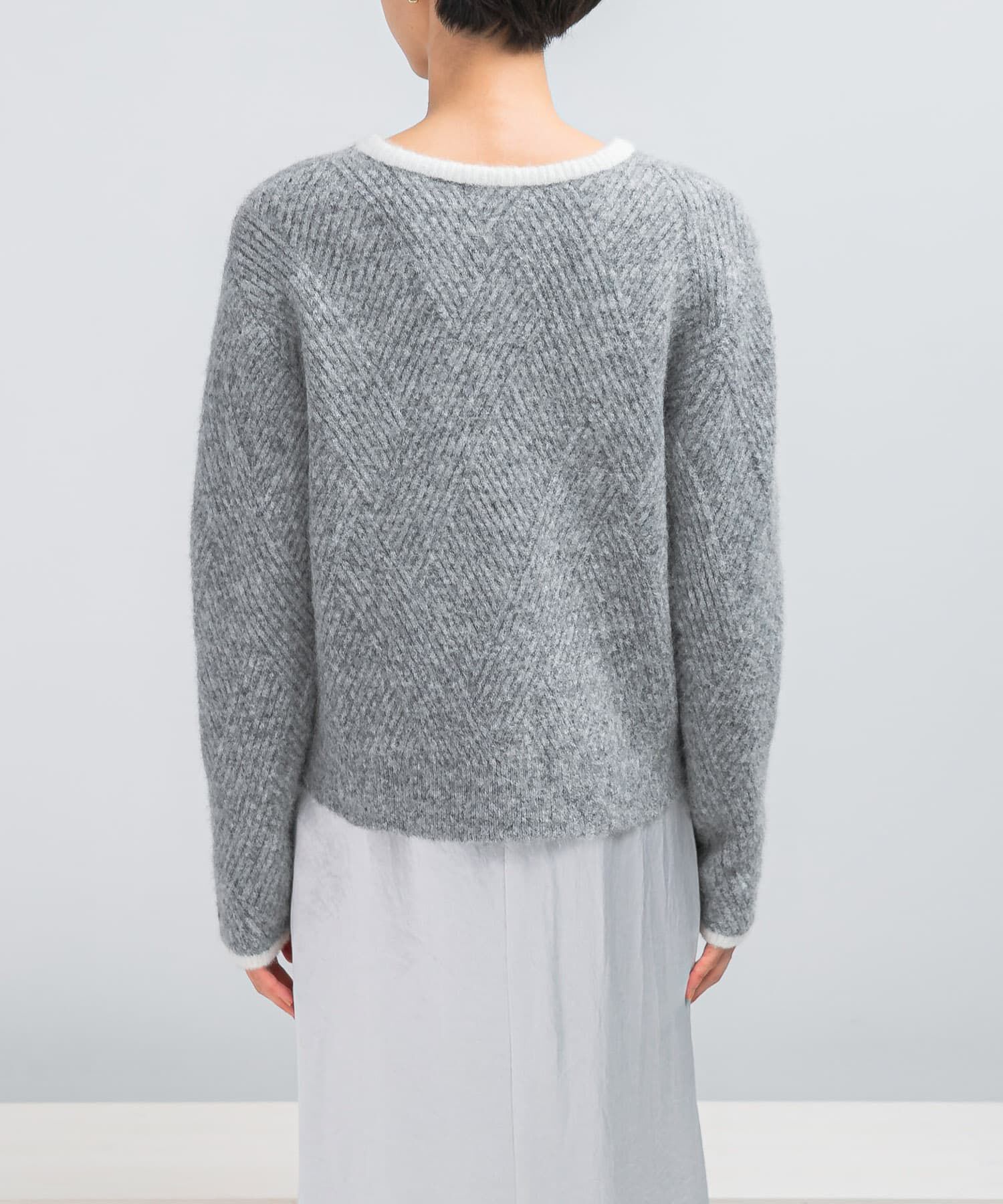 URBAN RESEARCH ROSSO「ダイヤ柄編ラメミックスニット」|ニット・セーター|