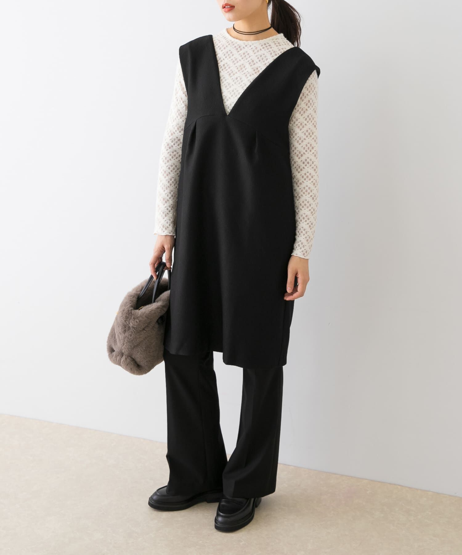 URBAN RESEARCH ROSSO「F by ROSSO　ピケ2WAYミニジャンパーワンピース」|ワンピース|