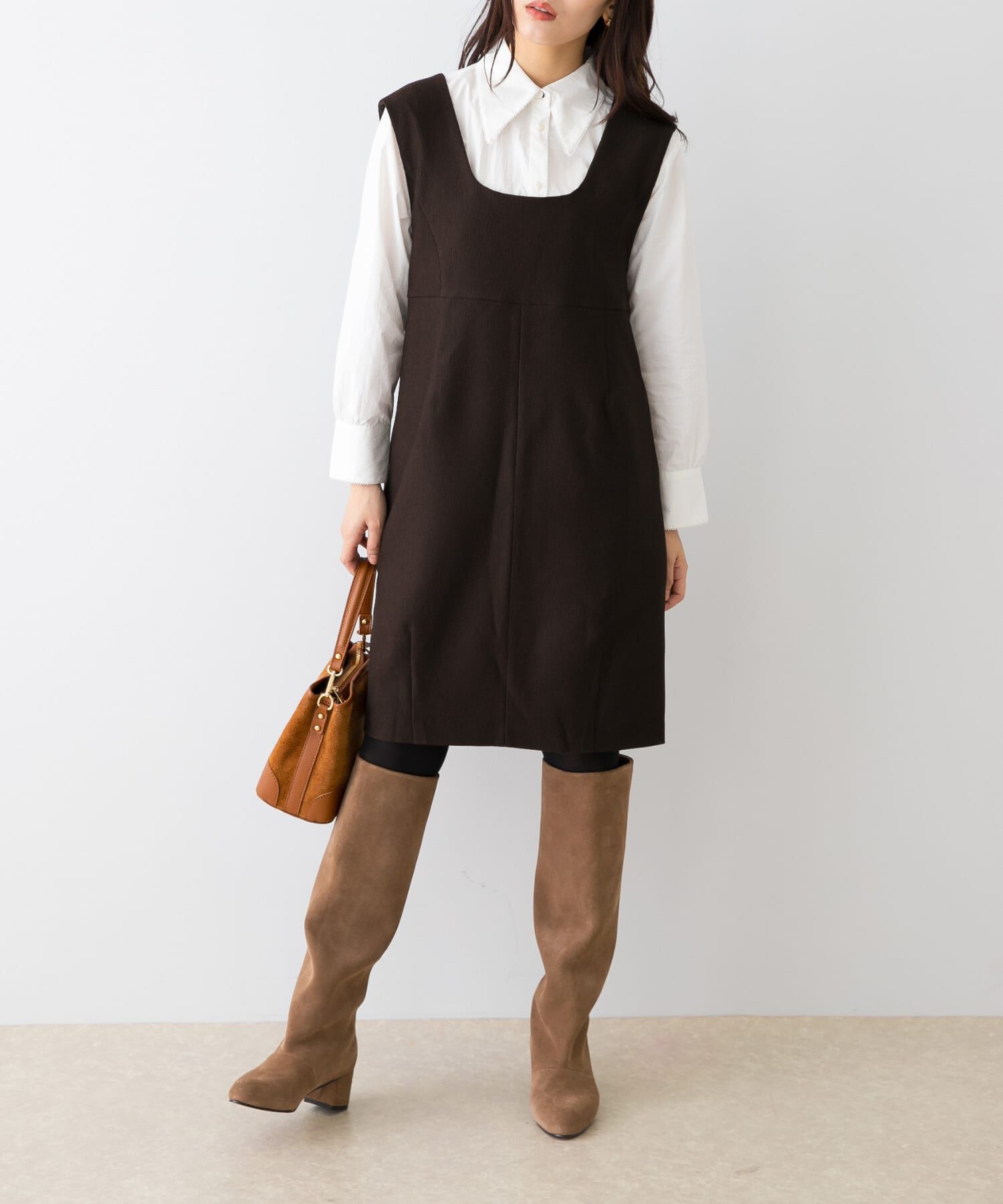 URBAN RESEARCH ROSSO「F by ROSSO　ピケ2WAYミニジャンパーワンピース」|ワンピース|