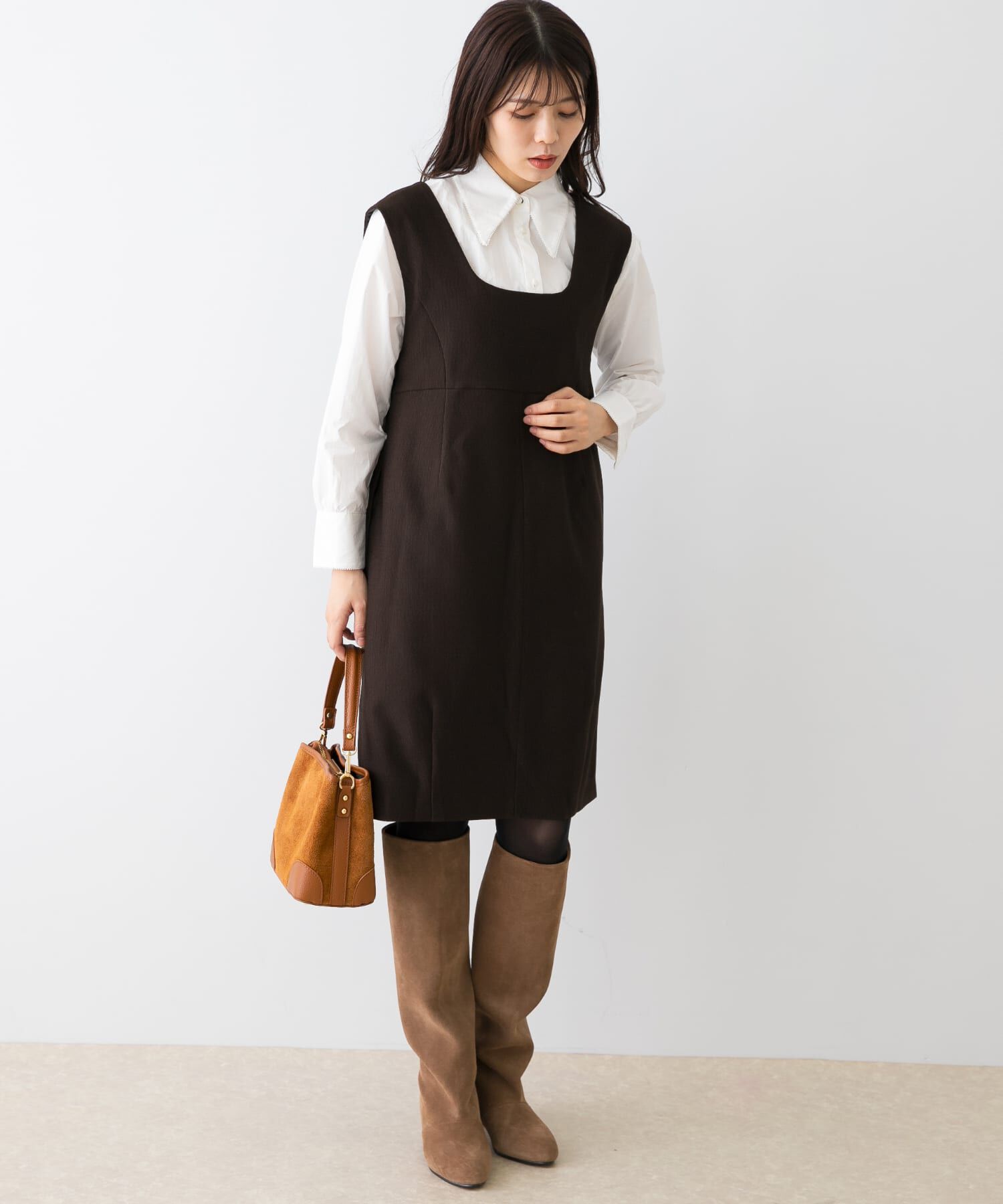 URBAN RESEARCH ROSSO「F by ROSSO　ピケ2WAYミニジャンパーワンピース」|ワンピース|