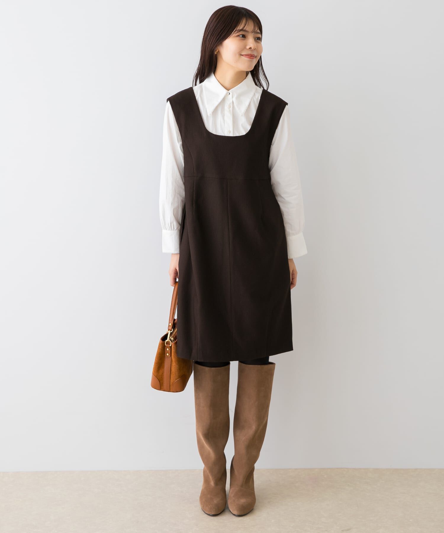 URBAN RESEARCH ROSSO「F by ROSSO　ピケ2WAYミニジャンパーワンピース」|ワンピース|