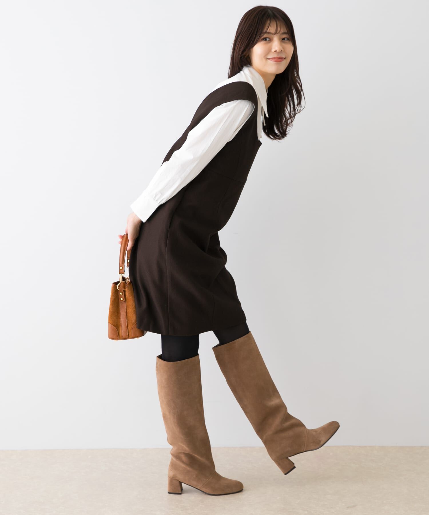 URBAN RESEARCH ROSSO「F by ROSSO　ピケ2WAYミニジャンパーワンピース」|ワンピース|