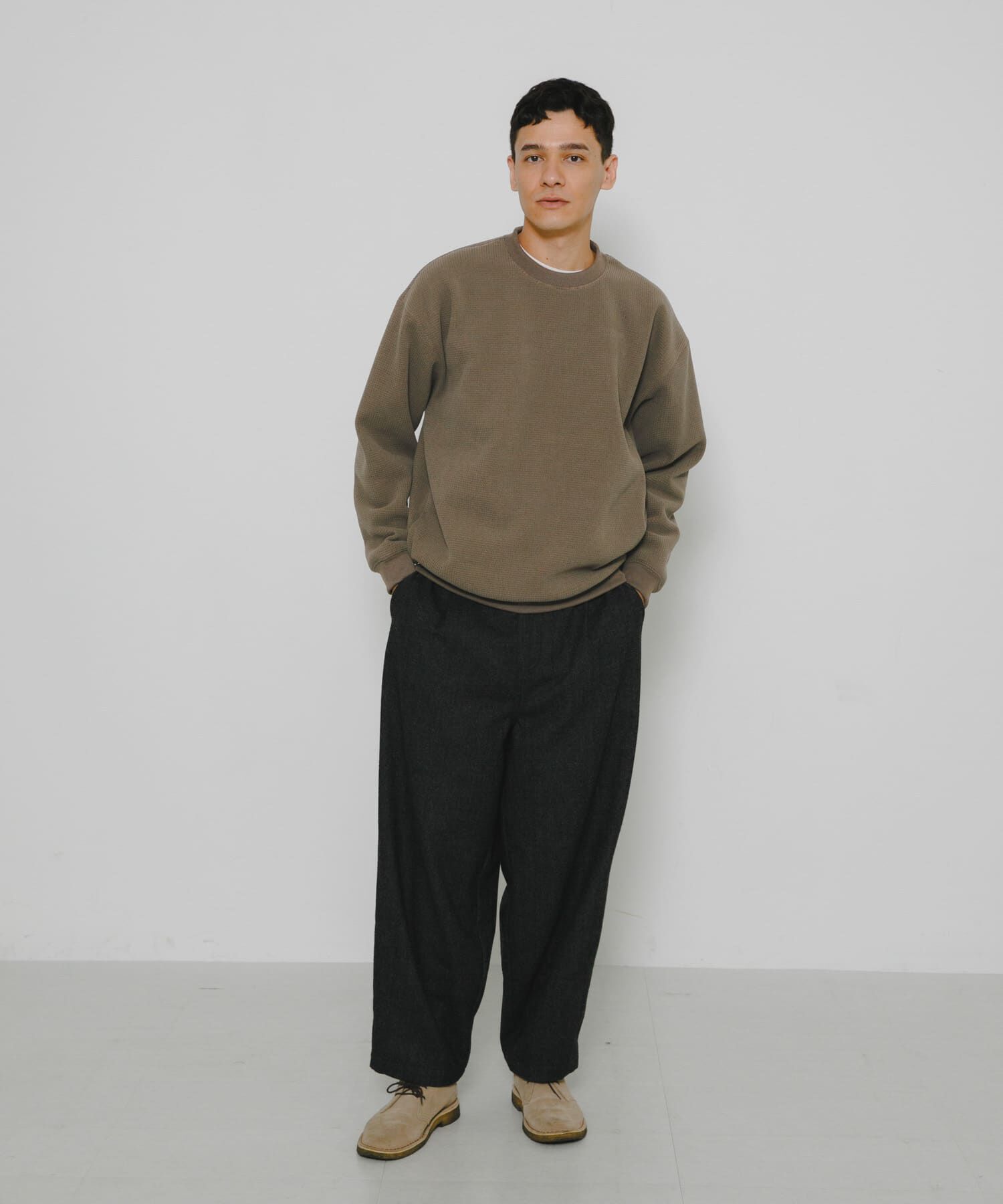 Sonny Label 「裏起毛ワッフルリラックスフィットプルオーバー」|Tシャツ・カットソー|