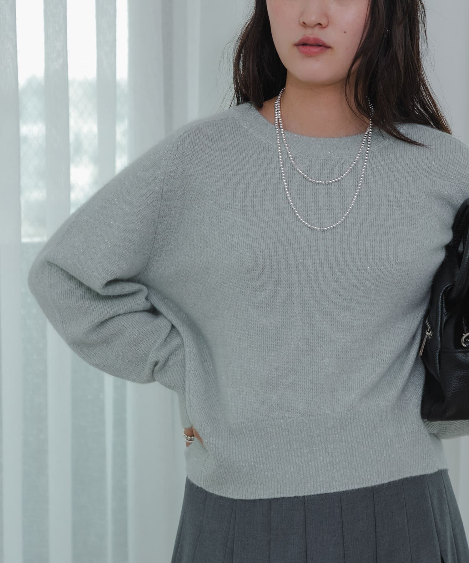 URBAN RESEARCH「FOX混ラメニット」|ニット・セーター|グリーン系その他