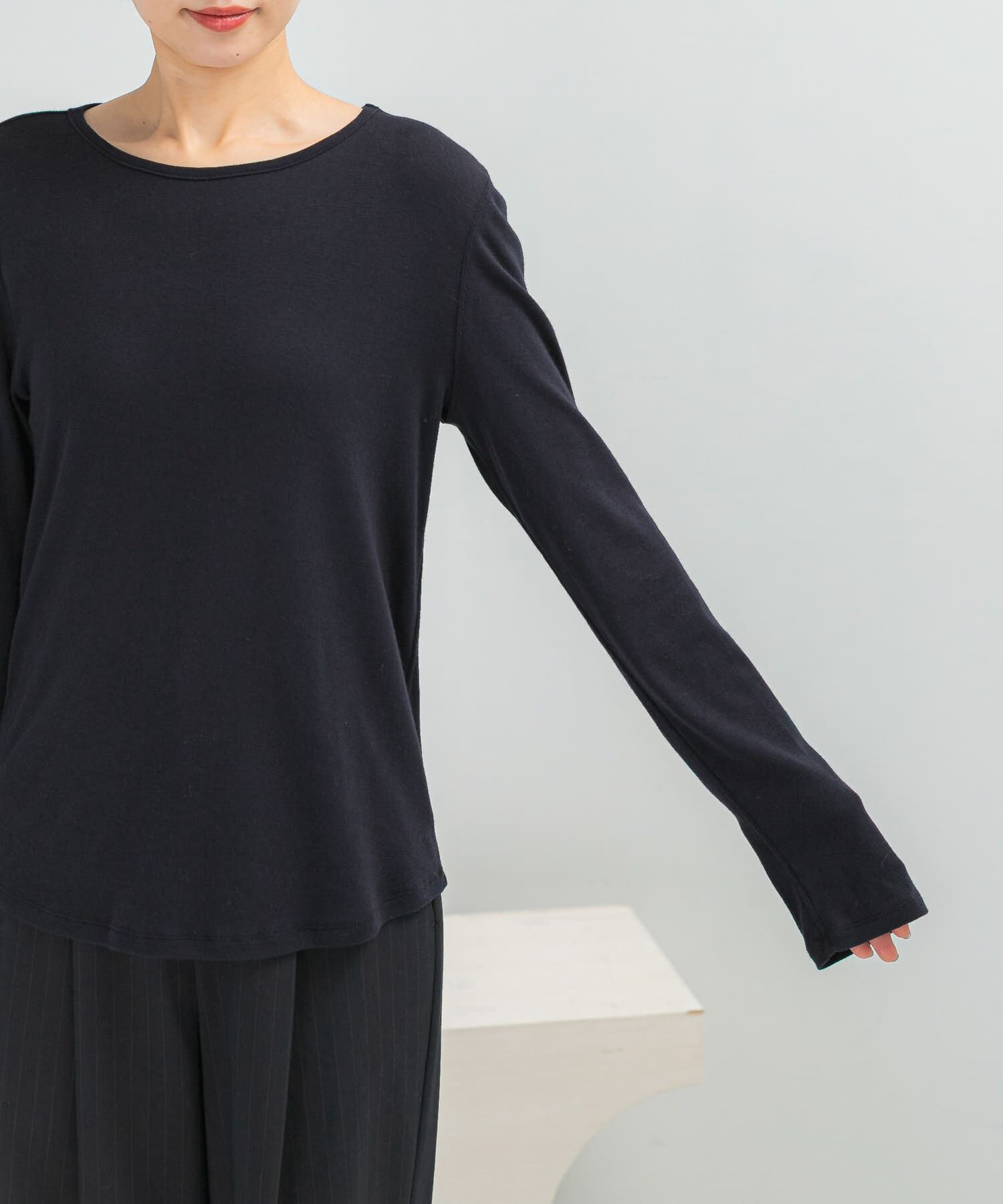 URBAN RESEARCH ROSSO「コットンカシミヤクルーネックカットソー」|Tシャツ・カットソー|