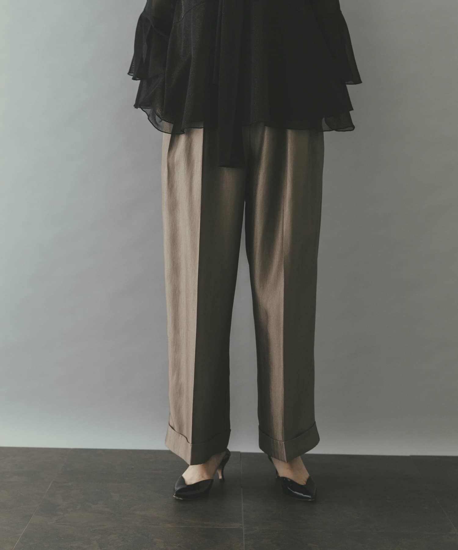 URBAN RESEARCH ROSSO「ブライトツイルタックパンツ」|その他|ブラウン