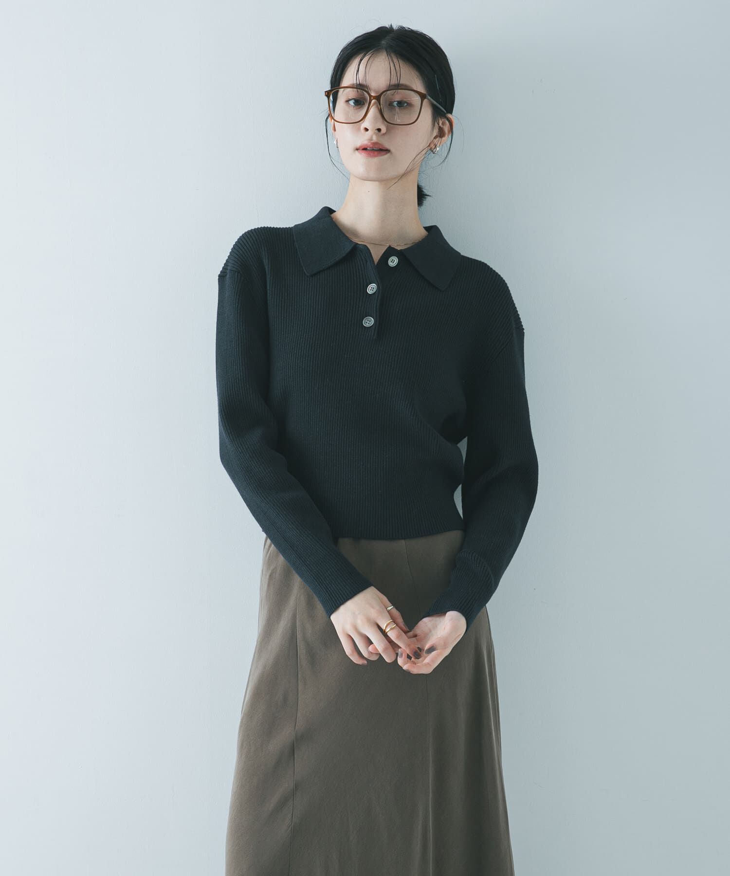 URBAN RESEARCH「コットンシルクポロ衿ニット」|ニット・セーター|