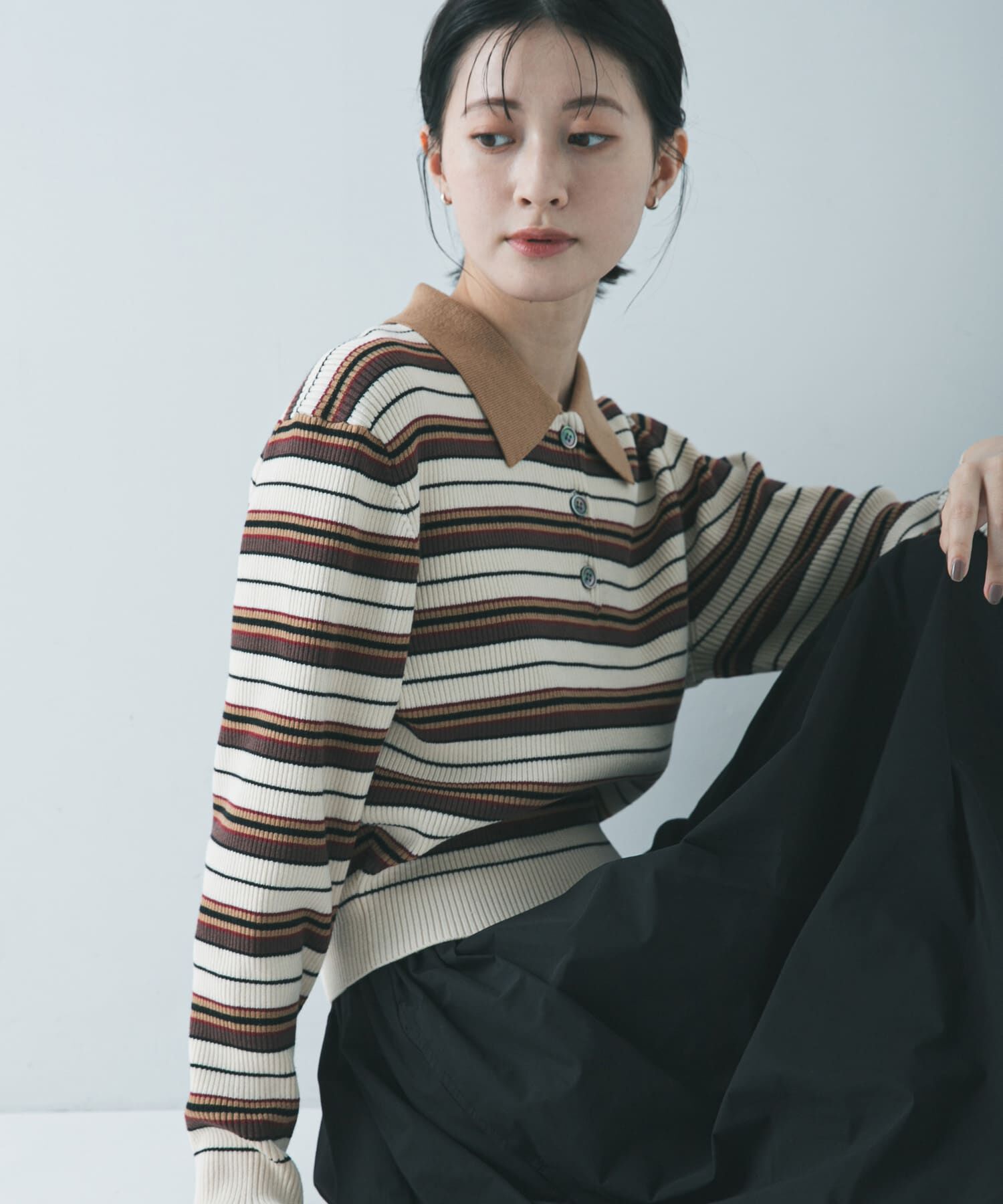 URBAN RESEARCH「コットンシルクポロ衿ニット」|ニット・セーター|