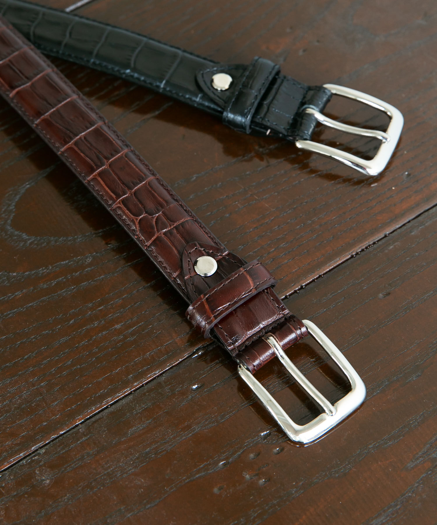 URBAN RESEARCH DOORS「LIFE STYLE TAILOR　エンボスレザーベルト」|ベルト|ブラウン