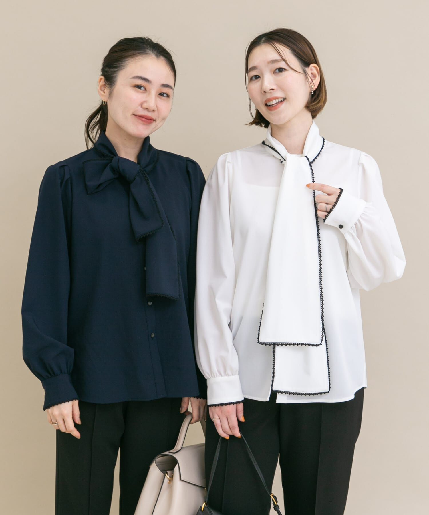 URBAN RESEARCH ROSSO「『WEB/一部店舗限定』トリミングボウタイブラウス」|シャツ・ブラウス|