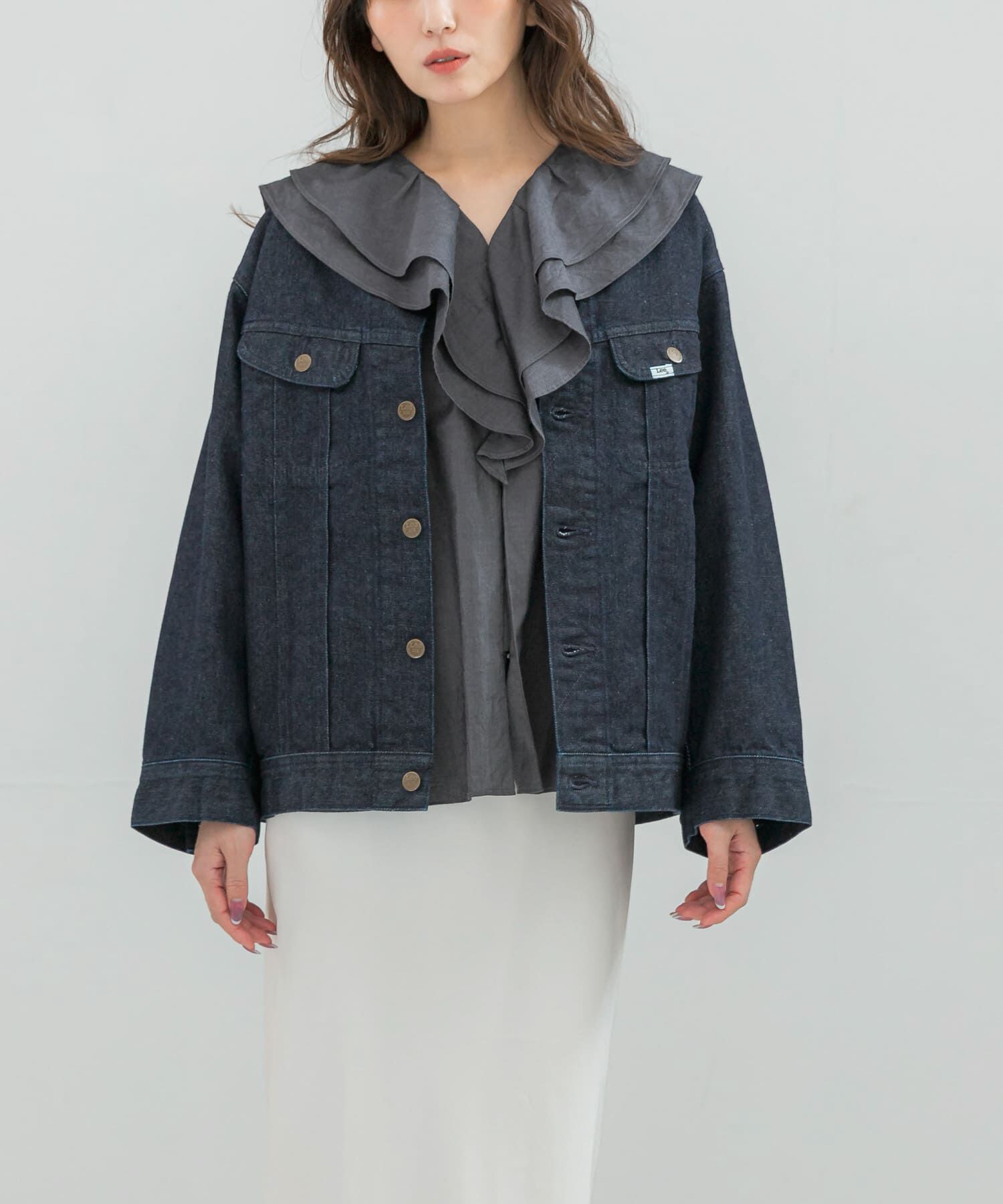 URBAN RESEARCH ROSSO「『別注』Lee101&times;ROSSO　NOCOLLAR JACKET」|デニムジャケット|