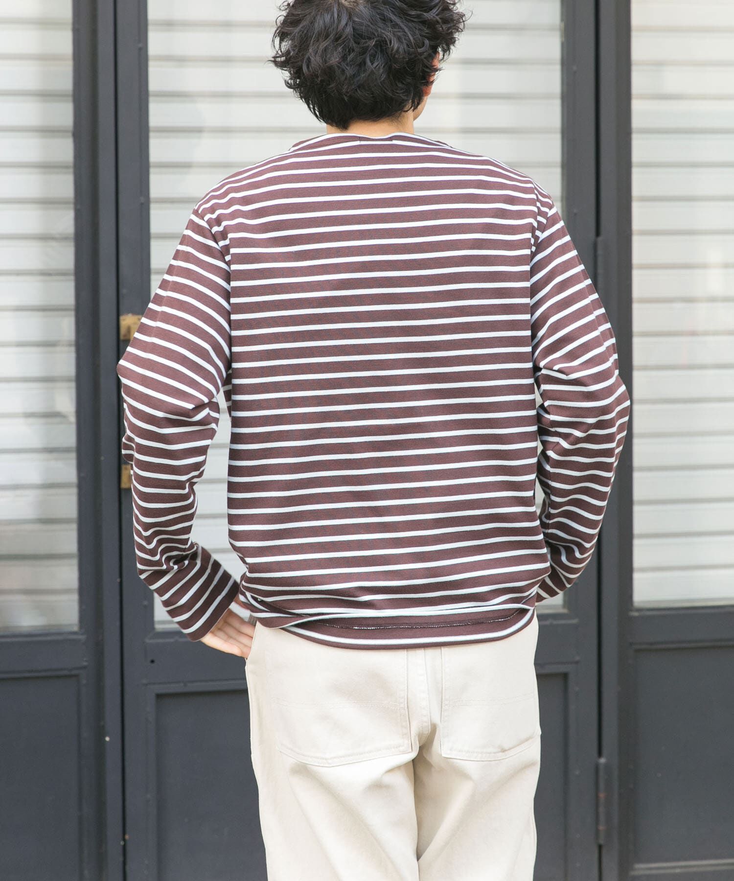 URBAN RESEARCH DOORS「FORK&SPOON　ボートネックボーダー」|Tシャツ・カットソー|