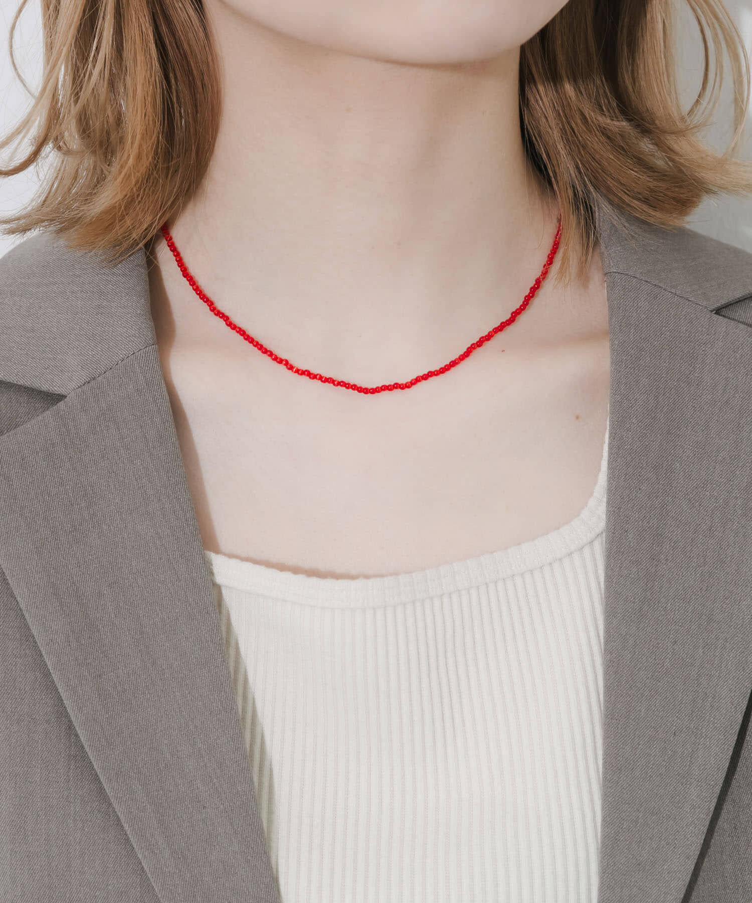 SMELLY「ステンレスカラービーズネックレス」|ネックレス|