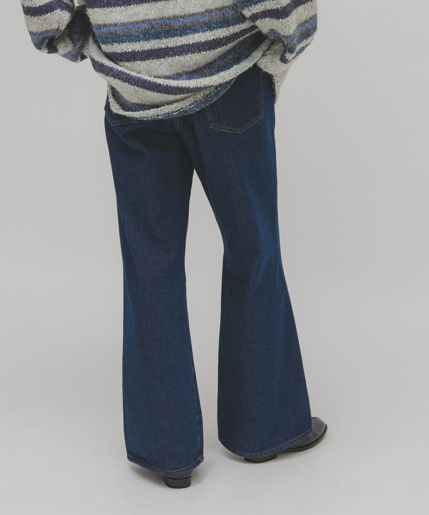  「シームポケットフレアデニム」|デニム|ブルー